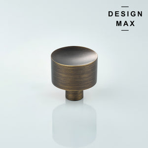 Sleek modern brass cabinet knobs with a polished finish, perfect for a touch of luxury
