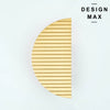 high-end brass half round pull featuring precise horizontal lines

