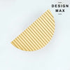 elegant striped brass demi pull for cabinets and furniture doors

