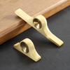 Functional brass cabinet knobs with a comfortable grip, perfect for everyday use.
