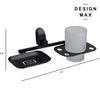 Modern soap dispenser holder for bathroom organization
