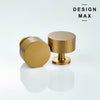 Brass cabinet handles with a minimalist profile complementing modern interior styles
