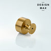 Classic brass cabinet knob with a brushed finish offering both elegance and durability
