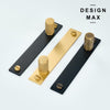 Minimalist brass cabinet hardware with a matte black finish, ideal for a clean and uncluttered look
