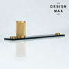 Minimalist brass cabinet hardware with a matte black finish, ideal for a clean and uncluttered look
