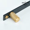 Unique brass cabinet hardware with a geometric design, adding a touch of personality to your space
