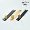 Unique brass cabinet hardware with a geometric design, adding a touch of personality to your space
