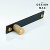 Contemporary brass cabinet pulls with a brushed nickel finish, adding a modern aesthetic
