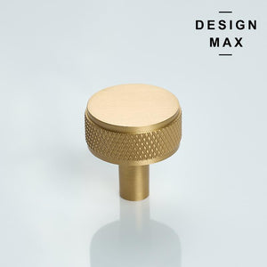 Mid Century Modern Matte Brass Knurled Knob, Cabinet Knob1