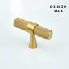 Functional brass cabinet knobs with a comfortable grip, perfect for everyday use
