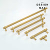 Versatile brass cabinet pulls, suitable for both kitchen and bathroom cabinetry
