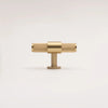 Solid Satin Brass Knurled Drawer Pulls and Knobs