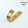 Elegant matte gold mudroom hook for coats and bags
