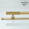 Modern brass appliance Pull with a curved handle, adding a touch of sophistication
 