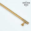 Modern brass appliance Pull with a brushed nickel finish, creating a sleek and contemporary look
