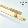 Modern brass appliance Pull with a brushed nickel finish, creating a sleek and contemporary look
