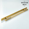 Versatile brass appliance pulls, suitable for both kitchen and bathroom cabinetry
