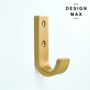 Minimalist mudroom hook with polished finish
