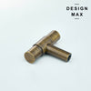 Contemporary brass T knob, designed for a seamless and stylish look
