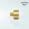 Minimalist brass cabinet hardware with a matte black finish, ideal for a clean and uncluttered look
