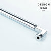 Glass-front display cabinet with sleek nickel Knox handles
