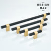 Unique brass cabinet knobs with a geometric design, adding a touch of personality to your space
