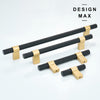 Versatile brass cabinet pulls, suitable for both kitchen and bathroom cabinetry
