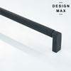 Knurled cabinet pull in matte black made in solid brass for kitchen cabinets