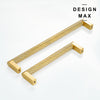 Versatile brass cabinet pulls, suitable for both kitchen and bathroom cabinetry.
