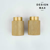 Minimalist solid brass knob for contemporary cabinets
