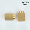 Polished brass cabinet knob suitable for kitchens and bathrooms
