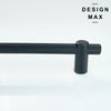 Modern appliance pull with a sleek matte black finish
