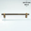 Solid brass cabinet pull with a sleek modern design
