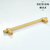 Elegant brass pull perfect for contemporary cabinets
