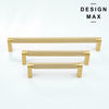 Polished brass cabinet pull enhancing modern interiors
