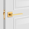 Lunaris Passage Set, square rosette lever handle