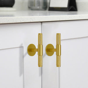 Elegant brass cabinet knob with a polished finish