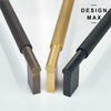 Modern brass appliance pulls with a brushed nickel finish, creating a sleek and contemporary look
