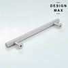 Solid brass cabinet pull with a sleek modern design

