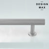 Commercial kitchen installation with heavy-duty Lyndale pulls on stainless