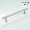 Minimalist solid brass pull for kitchen cabinetry
