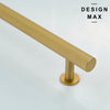 Simple and sophisticated solid brass cabinet pull
