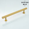 High-quality solid brass cabinet pull with a timeless look
