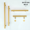 Lyndale Striped Solid Brass Cabinet Pull