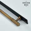 Polished brass cabinet pull, adding a touch of luxury and style to cabinetry
