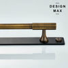 Versatile brass pull, ideal for both kitchen and bedroom furniture
