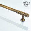 Unique brass pull with a geometric design, making a bold statement in any space
