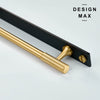 Sleek and modern brass pull, perfect for updating any room with a contemporary feel
