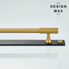 High-quality brass cabinet pull with a satin finish, adding a touch of subtle elegance
