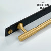 Sleek and modern brass pull, perfect for updating any room with a contemporary feel
